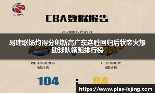 易建联场均得分创新高广东连胜回归后状态火爆助球队领跑排行榜